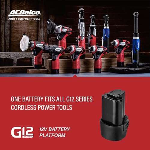 ACDelco ARW12103-K1 G12 Series 12V Cordless Li-ion 3/8” Brushless Ratchet Wrench & Impact Wrench Combo Tool