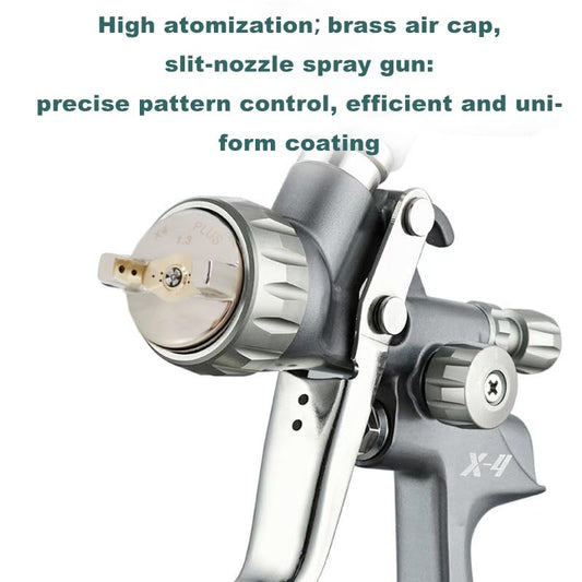 V Shaped Plum Blossom Gap Nozzle,HVLP Air Spray Gun 1.3mm Slit Nozzle & 1.7mm Nozzle,Air Spray Paint Gun with 600cc Cup, Automotive Paint Sprayer for Touch Up, Primer, Top Coat