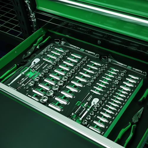 SK 1/4" & 3/8" Drive Socket Set with 90-Tooth Ratchet, SAE & Metric