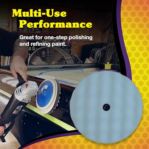 Wizards Ultra Blue Buffing Pad - Swirl Remover, Soft Density U.S. Foam - color: Blue