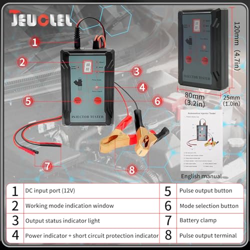 Upgraded Fuel Injector Tester and Cleaner Kit with 2 Adapters - color: Normal version 2 adapters
