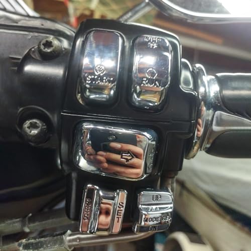 Motorcycle Hand Control Switch Housing Caps Compatible with Harley Electra Glide Road Glide Tri Glide 1996-2013