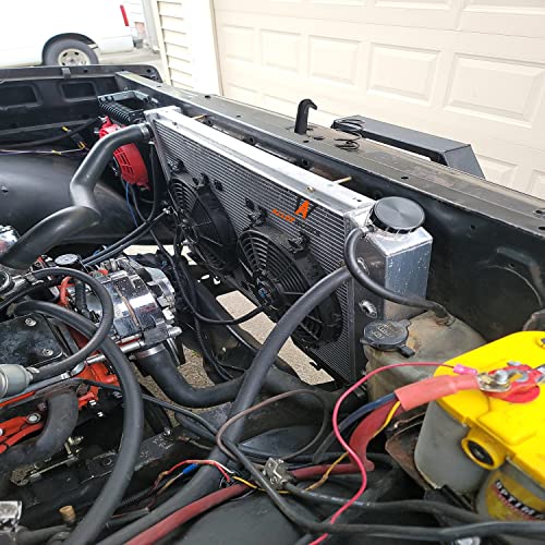 ALLOYWORKS CC716 Radiator for 1973-1991 Chevy GMC C/K/P/R/V Series Pickup Trucks Blazer Suburban Jimmy Custom Scottsdale Silverado Deluxe Cheyenne Radiators (3 Row Core, Full Aluminum, AT)