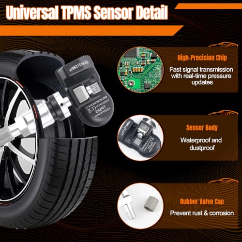 SHOCKENT Universal Programmable TPMS Sensor, Dual Frequency (1 Pcs)