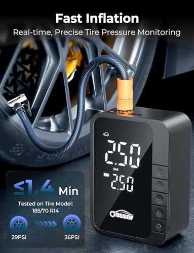 Oasser Tire Inflator Portable Air Compressor Air Pump for Car Tires