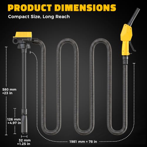 DIYtoolifz 6 GPM Cordless Fuel Transfer Pump Compatible with Dewalt 20V - color: Light yellow