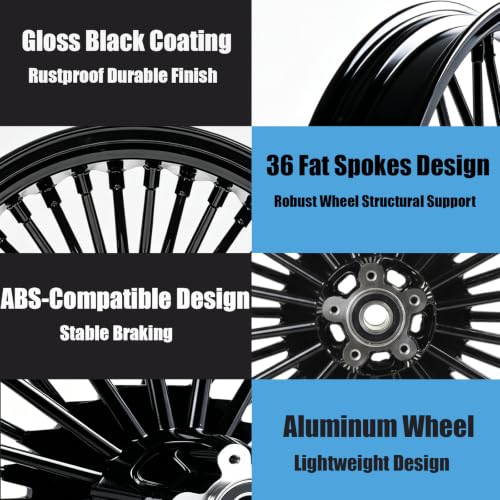 21x3.5 Front Fat Spoke Wheel Rim for Harley Touring Electra Glide 2009-2025