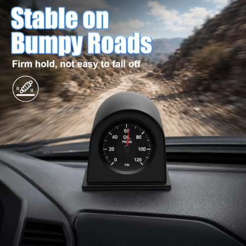 Universal 2" 52mm Single Hole Dashboard Gauge Pod Holder - size: 1Mount