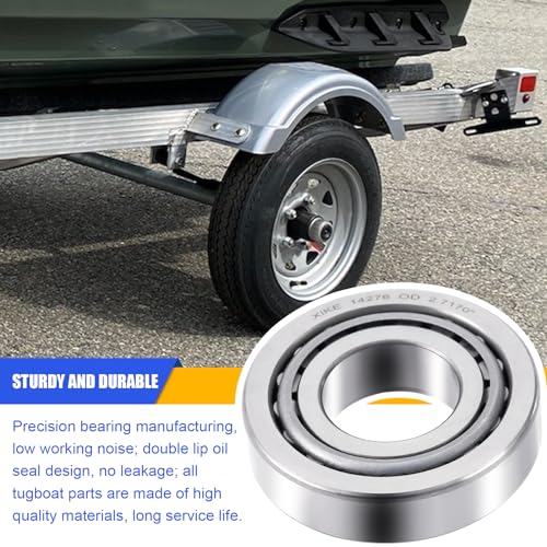 XiKe 2 Set Fits 6,000-7,000 lb Axles Trailer Wheel Hub Kit - size: 25580/20 & 14125A/76 + Seal ID 2.125'' & 2.250'', style: Pack 2 Set