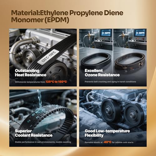 6PK2243 Serpentine Drive Belt for Chevy, Dodge, Ford, Toyota, Jeep - size: 6PK2243-2243mm