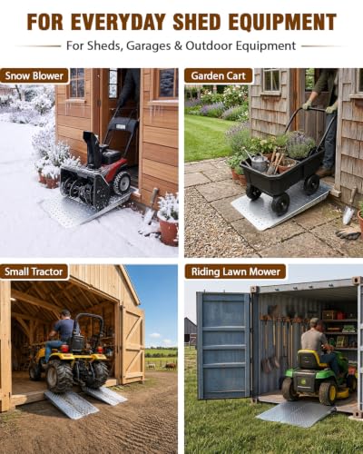 36 x 48 Inch Heavy-Duty Shed Loading Ramp Kit, 2 Pack - size: 36 x 48 Inch