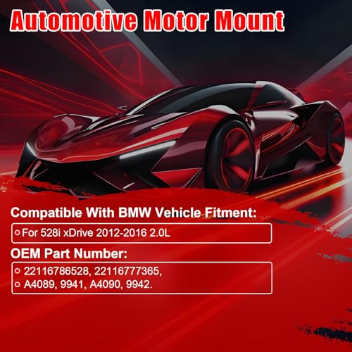 2PSC Engine Motor Mount Set Compatible with BMW 535i F10 3.0L 2009‑2017 - size: 528i 2010‑2011