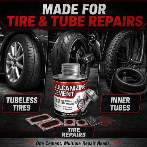 Tire Patch Glue, Clear Vulcanizing Cement, Tire Repair Kit 250ml - color: White