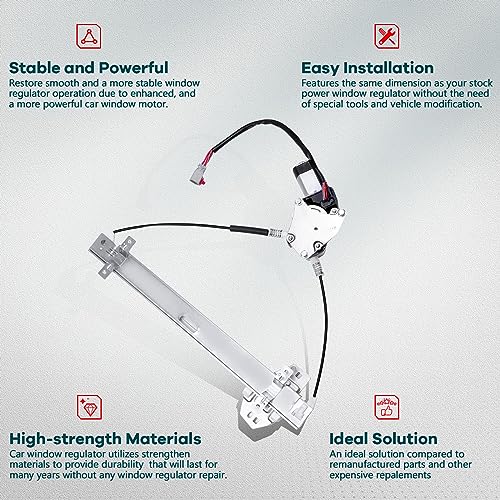 FINDAUTO 748-131 Power Window Regulator for 2003-2011 for Honda Element - size: Front Left, style: 2003-2011 for Honda Element