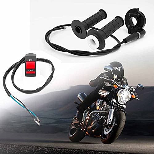 22mm Twist Throttle Handle Grips with Kill Switch for 50cc-250cc