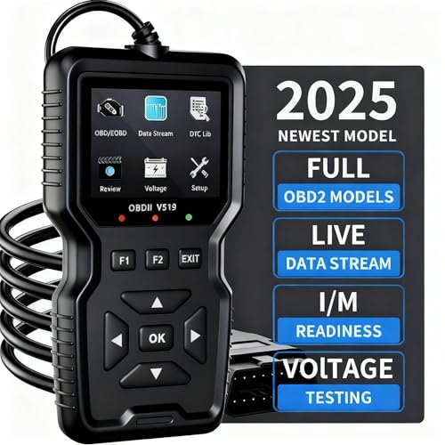 OBD2 Scanner Diagnostic Tool for Car and Truck - Car Engine Code Reader, Full OBD2 Features, Reset, Modes 6 & 8, O2 Sensor, 1996+ OBDII/EOBD Vehicles Compatible - color: Black