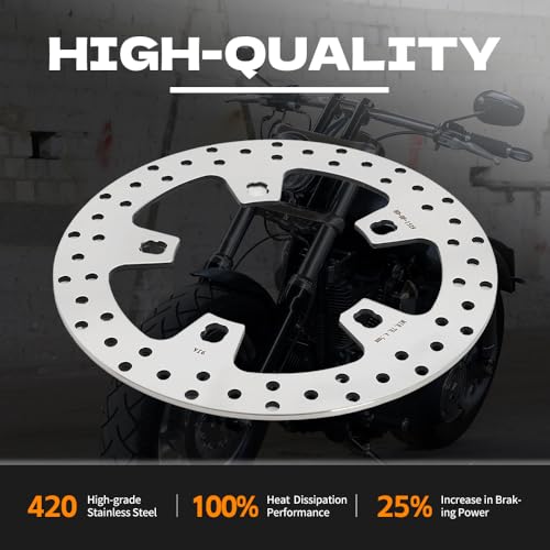 TOFR 11.8" Front Rear Brake Rotors with Pads for Harley Touring 2014-2023 - color: Polished