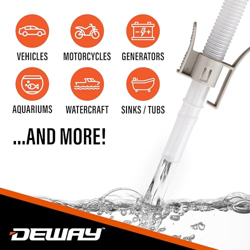 Deway Stick Fuel Transfer Pump, Basic Hands-Free, 15in, D-Battery, 2.6 GPM - style: Basic No Auto-Stop