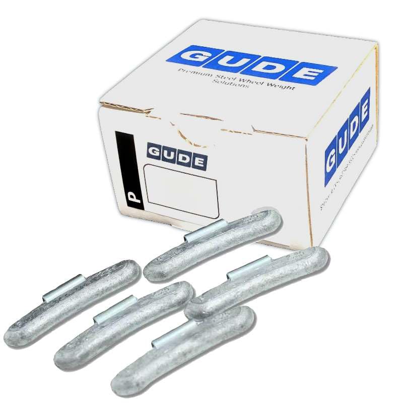 GUDE Tire Wheel Weights REG P Type (Fe) Coated Steel Spring Steel Clip On - Choose Size - 25 Pack (2.25 oz) - size: 2.25 oz