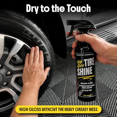 Carfidant Tire Shine High Gloss Spray - Wet Look Car Tire Dressing - 16 oz