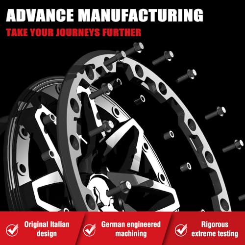 Bullite Wheels BT-03 Ruler UTV ATV Wheel Gunmetal Gray Rims and Satin Black Beadlock 14x7, 4x156 Bolt Pattern, 5+2 Offset, Compatible with Polaris RZR 1000 XP/Ranger XP 900/1000 - color: Gunmetal Gray Rim and Satin Black Beadlock, size: 14x7, 5+2 Offset,