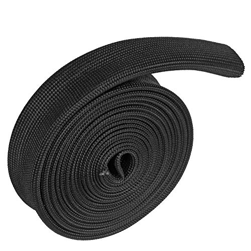 Fiberglass Heat Shield Sleeve - 3/4" ID X 10' Adjustable Hose Heat Shield Spark Plug Wire Black For Car Wire Loom Brake Line Cable - size: 3/4" ID X 10'