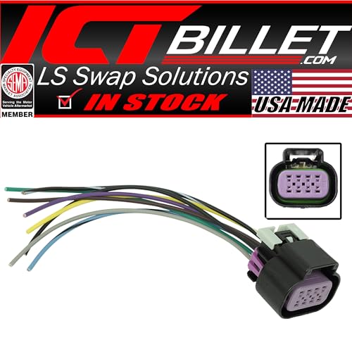 ICT Billet LS Gen 3 Throttle Body Connector Pigtail DBW 8 Wire Vortec 4.8 5.3 6.0 LQ4 LQ9 LM7 WPTHB30