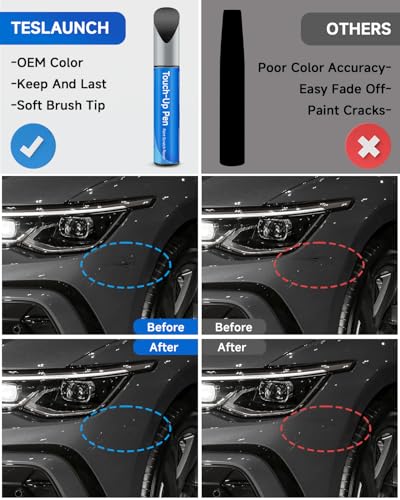 LA9W/1K Carbon Steel Pearl Touch Up Paint Compatible with Volkswagen Exact Match Touch Up Paint Car Scratch Repair - color: Carbon Steel Pearl(LA9W/1K) Compatible with Golf/Golf-R/GTI