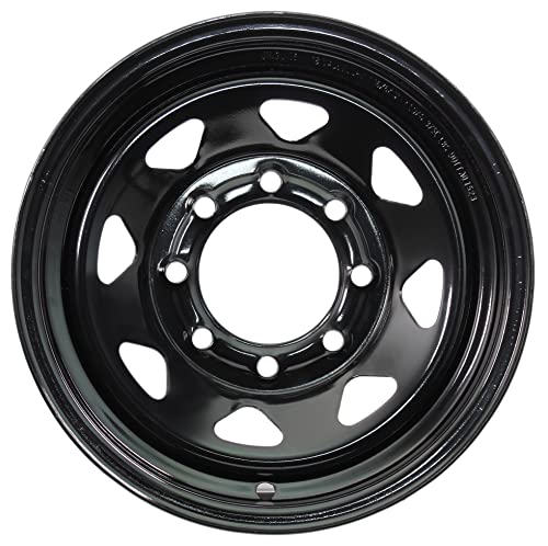 eCustomrim 2-Pack Trailer Wheel 16X6 16 Inch 8 Lug On 6.5 Black Spoke Rim