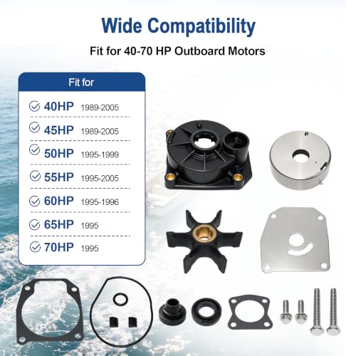 MARKGOO Water Pump Repair Kit 5000308 for Johnson Evinrude 40-70HP Outboard - color: 5000308 fits 40-70HP