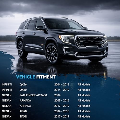 Detroit Axle - Front Left Upper Control Arm for 04-15 17-19 Nissan Titan - size: 521-179/1PC