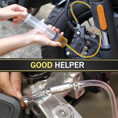 Meonum 2 Set One Way Brake Bleeder Kit, 100ML Syringe and Oil Fluid Hose