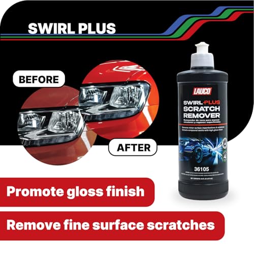 LAUCO Paint Correction Compounds Step 1, 2, 3, Swirl Remover 8oz Kits, with a Towel, Silicone-Free, Clear Coat Safe Scratch Remover, Swirl Correction & High Gloss Finishing 36457 - style: Combo–8oz