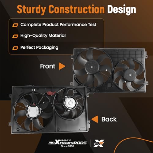 maXpeedingrods Engine Cooling Radiator Fan for Volkswagen Jetta 2.0L/2.5L - size: 1K0959455ET