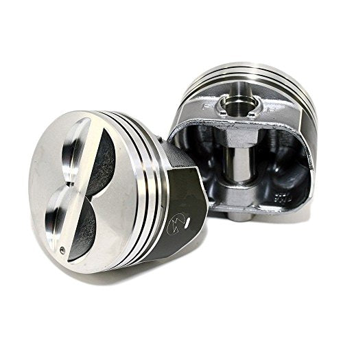 Speed Pro H345DCP 350 Small Block Chevy SBC Flat Top Pistons Coated Piston 5.7". For Standard 4.00" Bore Diameter.