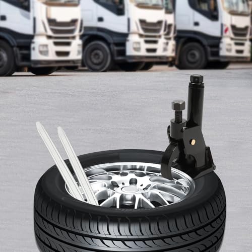 Manual Tire Bead Breaker Tool, Fits 10-21 Inch Tires, Portable Bead Breaking Tool Kit with 2 Crowbars & Rim Clamp, Heavy Duty for ATV UTV Truck Tractor Golf Cart (No Wheel Removal)