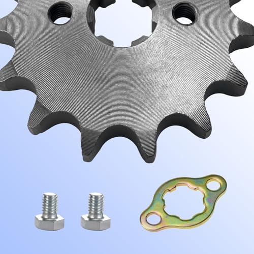 428 15T 17mm Motorcycle Front Engine Sprocket for 50cc 70cc 110cc 125cc 140cc 160cc TaoTao Roketa Coolster Honda Sunl Lifan Chinese ATV Quad Dirt Bike 4 Wheeler Moped Go Kart - color: 428-15T
