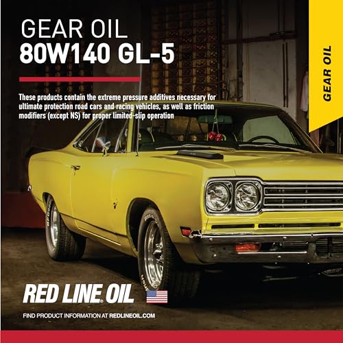 Red Line 58104 80W140 GL-5 Synthetic Gear Oil for Hypoid Limited Slip Differentials - 1 Quart (12 Pack) - size: 1 Quart (32 Ounce), (Pack of 12)