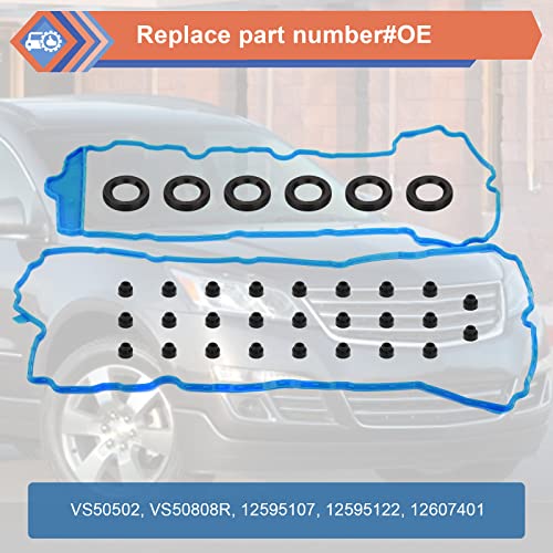Engine Valve Cover Gasket Set Fit for Buick Cadillac Chevy GMC Vehicle