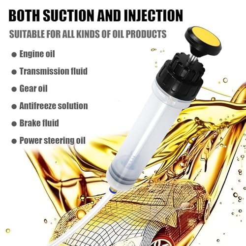Automotive Fluid Extractor Pump, Oil Pump Syringe, Oil Change Syringe with Hose, Fluid Extractor Pump Siphon Pump, Oil Extractor Pump Car Accessories for Mechanical Liquids
