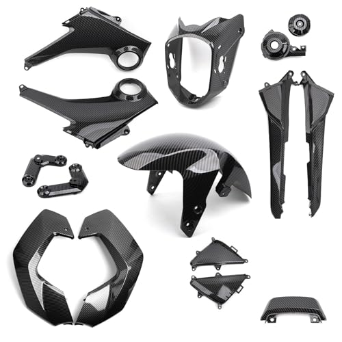 Mokuo Motorcycle Fairing Kits Compatible with Honda Grom MSX 125 2013-2016,Carbon Color - style: Carbon