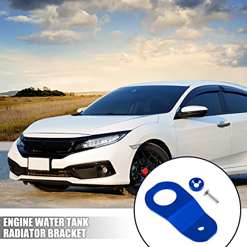X AUTOHAUX Engine Water Tank Radiator Bracket Radiator Stay Mount Bracket and Washer Kit for Honda Civic 1996-2000 Aluminum Alloy Blue 1 Set - color: Blue