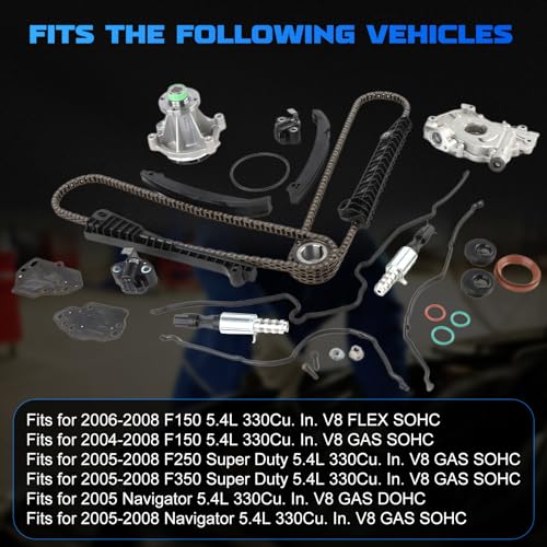 타이밍 체인 키트 오일 워터 펌프 5.4L F150 F250 F350 익스페디션에 적합 - color: 익스페디션 05-08, F150 04-08, F250 F350 05-08용