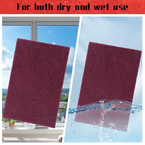7447 Maroon Scuff Pads - 5 lnches x 8Feet Premium Surface Prep Pad for Autobody, Woodworking, Paint Primer, ScuffingSanding & Scouring - size: 5 Inches*8 Feet
