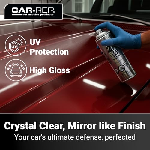 CAR-REP 2K 폴리우레탄 투명 코트, 2팩, 325ml(11온스) 에어로졸 캔, 고광택 마감, 자동차 페인트 - size: 11온스 (2팩)