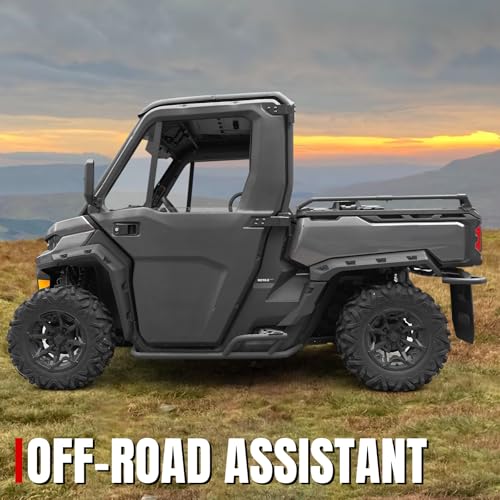 A & UTV PRO Sport Fender Flares for 2016-2025 Can-Am Defender Accessories Max/HD10/HD8/HD7/HD5 Extended Mud Flaps Front Rear Mud Guards Replace OEM #715003898 - size: Replace OEM #715003898