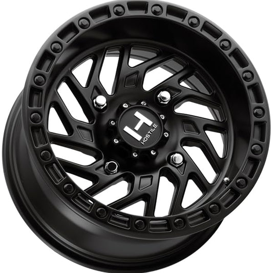 Hostile H116 Jigsaw UTV 15x10 4x137 +0mm Satin Black Wheel Rim 15" Inch