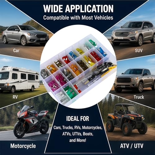 306Pcs Car Fuse Assortment Kit with Tester & Puller