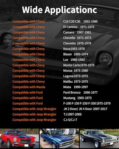 UNI-SHINE 2PCS Chrome 7 Inch LED Headlights - DOT Approved, Hi/Lo Beam, Compatible with Jeep Wrangler, Chevy, and Miata - Plug and Play - color: X4C(2pcs)
