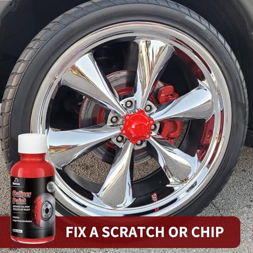 Red Caliper Paint Brake Caliper Touch Up Paint Red Gloss High Temperature Heat Resistant 1.5oz - color: Gloss Red